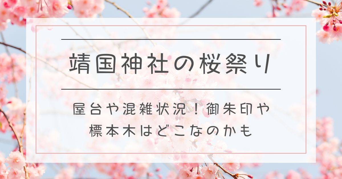 靖国神社の桜祭り2025屋台や混雑状況！御朱印や標本木はどこなのかも