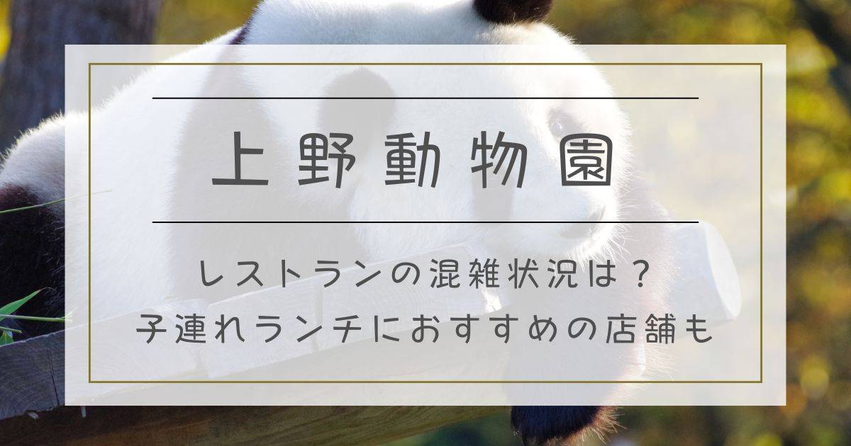 上野動物園レストランの混雑状況は？子連れランチにおすすめの店舗も